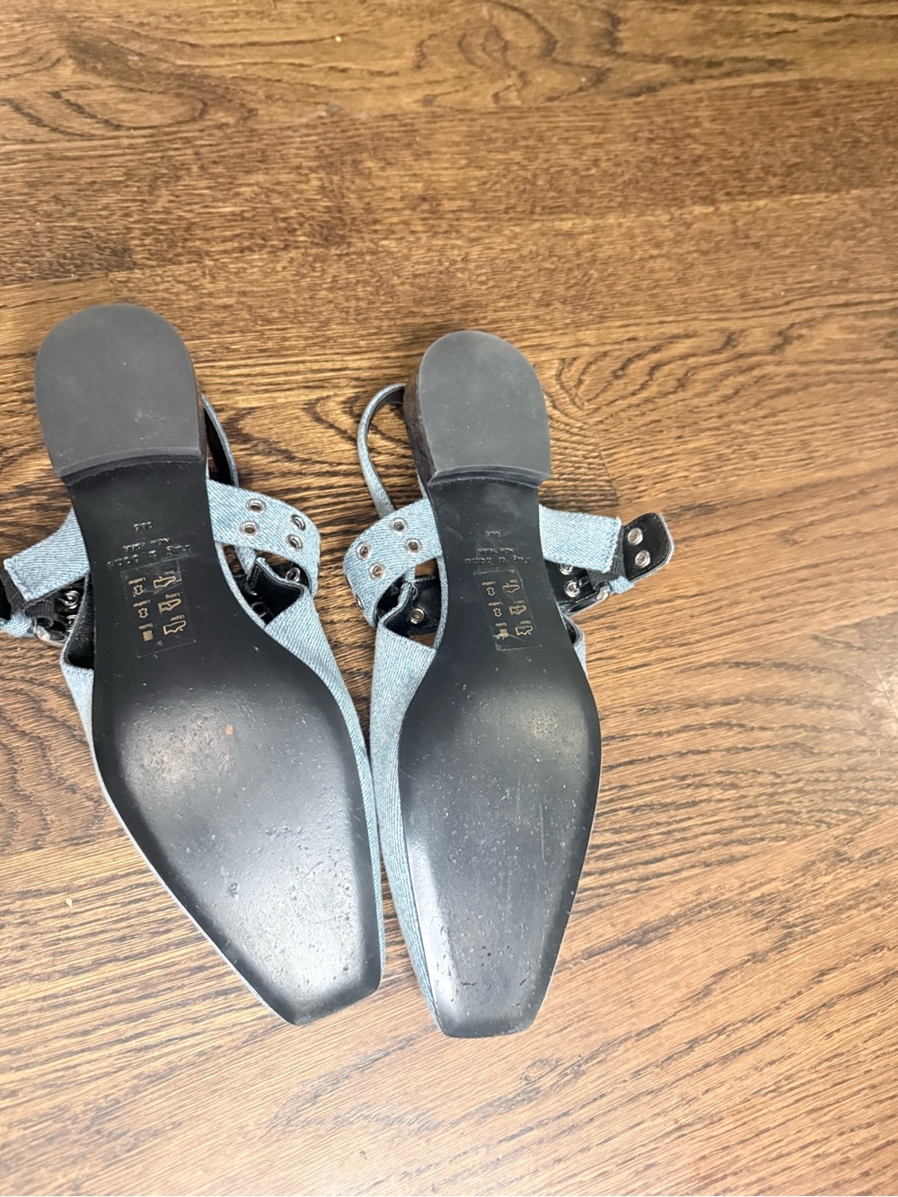 Rag & Bone Denim Slingback Mary Jane Flats EU 38.5 - Picture 3 of 5